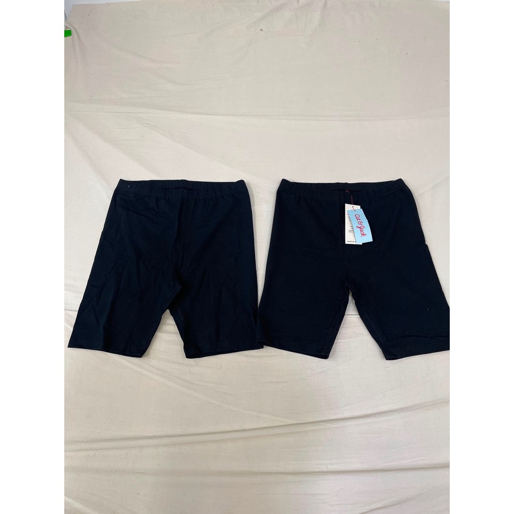 Cat & Jack Girls Adaptive Bike Shorts 2-Pack Black Size XL 14 NWT